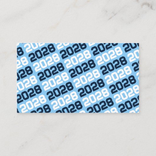 Marine & Blauw Afstuderen Mini Inzetstuk / Vriend Visitekaartje (Achterkant)