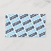 Marine & Blauw Afstuderen Mini Inzetstuk / Vriend  Visitekaartje (Achterkant)