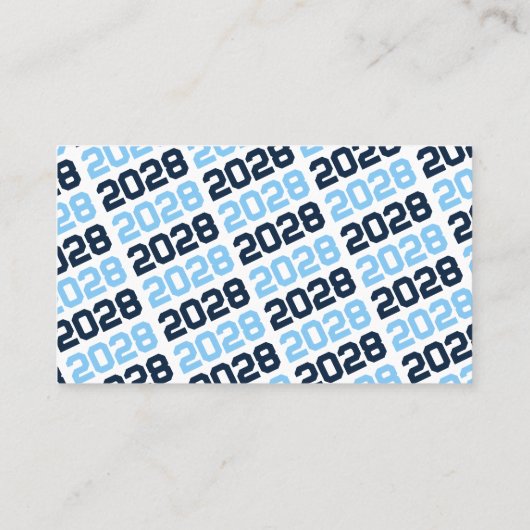 Marine & Blauw Afstuderen Mini Inzetstuk / Vriend  Visitekaartje (Achterkant)