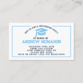 Marine & Blauw Afstuderen Mini Inzetstuk / Vriend  Visitekaartje (Voorkant)