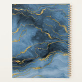 Marine Blauw Agaat Geode Monogram Planner (Achterkant)