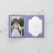 Marine blauw anker nautische bruiloft Dank u Bedankkaart (Binnen)