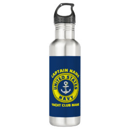 Marine blauw Anker nautische kapitein zeilen zomer Waterfles