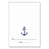 Marine Blauw Anker Nautische Trouwplaats Kaarten (Voorkant)