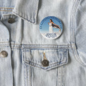 Marine Blauw | Begrafenis in liefdevolle herinneri Ronde Button 5,7 Cm (In situ)