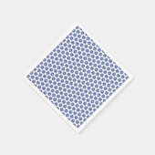 Marine Blauw Bloemen Mozaïek Servet (Hoek)