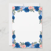 Marine Blauw Blush Roze Goud Tiara Parijs Quinceañ Kaart (Achterkant)