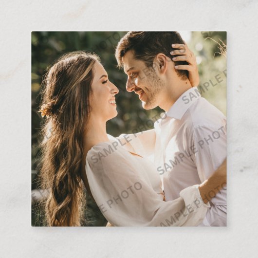 Marine Blauw | Bruiloft RSVP QR Code Informatiekaartje (Achterkant)