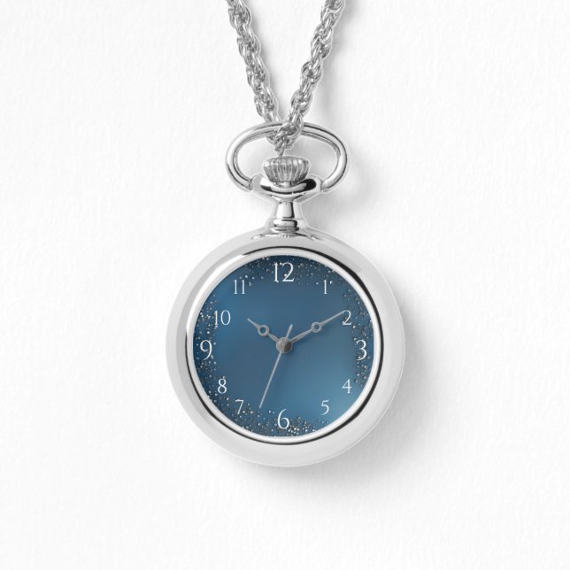 Marine Blauw & Bubbels Horloge (Voorkant)