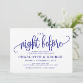 Marine blauw de nacht voor uitnodiging (Staand voorkant)