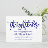 Marine blauw de nacht voor uitnodiging (Staand voorkant)