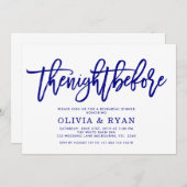 Marine blauw de nacht voor uitnodiging (Voorkant / Achterkant)