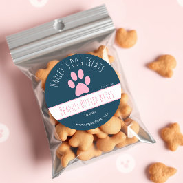 Marine Blauw | Dog Treat Business Labels