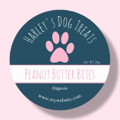 Marine Blauw | Dog Treat Business Labels