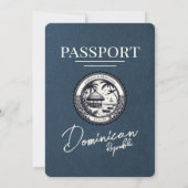 Marine Blauw Dominicaanse Republiek Paspoort Bruil Kaart (Achterkant)