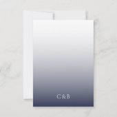 Marine Blauw Elegant Volledige Foto Bruiloft Save (Achterkant)