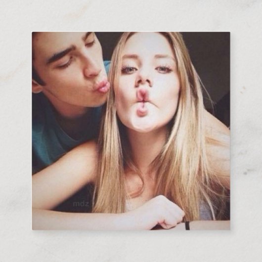 Marine Blauw en Bourgondië Bloemen Wedding QR Code Informatiekaartje (Achterkant)