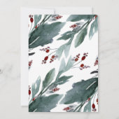 Marine Blauw en Bourgondië Rood Bloemen Moderne Br Kaart (Achterkant)