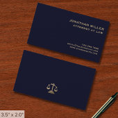 Marine Blauw en Goud Advocaten Visitekaartje