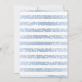 Marine Blauw en Goud Bloemen Olifant Baby Jongen D Kaart (Achterkant)