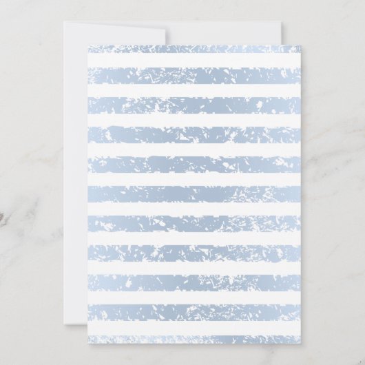 Marine Blauw en Goud Bloemen Olifant Baby Jongen D Kaart (Achterkant)