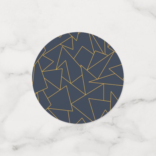 Marine blauw en goud confetti (Kleine voorkant)