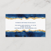 Marine blauw en goud | Elegante kalligrafie Visitekaartje (Achterkant)