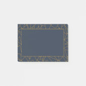 Marine blauw en goud post-it® notes (Voorkant)