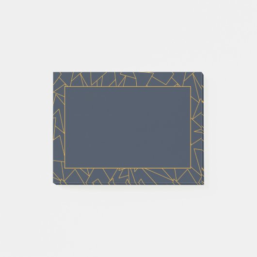 Marine blauw en goud post-it® notes (Voorkant)