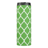 Marine Blauw en Groen Marokkaans Quatrefoil Monogr Thermosbeker (Achterkant)