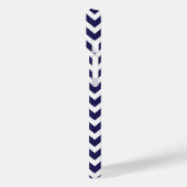 Marine Blauw en Koraal Modern Chevron Custom Monog Case-Mate iPhone Case (Achterkant / Links)