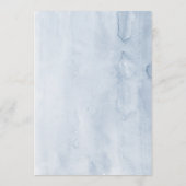 Marine Blauw en Roze Bloemen Modern Bruiloft Menu (Achterkant)