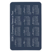 Marine Blauw en Wit 2026 Kalender met aangepaste t Magneet (Verticaal)