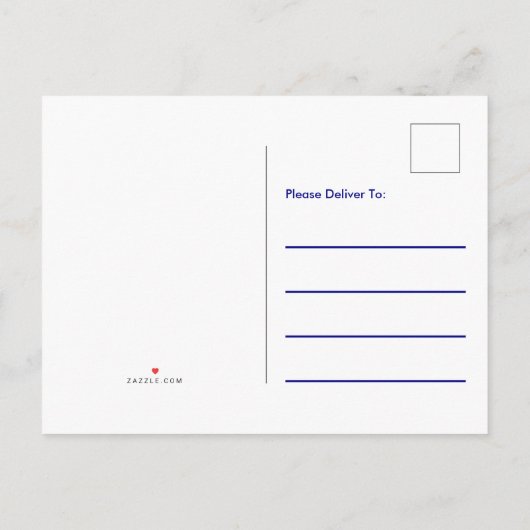 Marine Blauw en Wit Anker Bewegende Aankondiging (Achterkant)