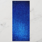 Marine Blauw en Wit Elegant Eenvoudig Modern Bruil Programmakaart (Achterkant)