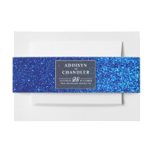 Marine Blauw en Wit Elegant Eenvoudig Modern Bruil