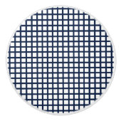 Marine blauw en wit gecontroleerd keramische knop (Voorkant)