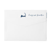 Marine Blauw en Wit Harwich Port Cape Cod Wedding (Achterkant)