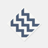 Marine blauw en wit moderne Chevron Servetten (Hoek)