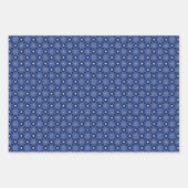 Marine Blauw en Wit Mozaïek Inpakpapier Vel (Voorkant 3)