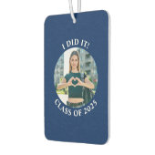 Marine Blauw en Witte Cirkel School Foto Luchtverfrisser (Links)