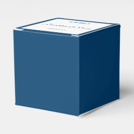 Marine Blauw en Witte Streep met Bloemen Accent Bo Bedankdoosjes