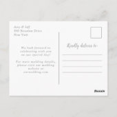 Marine Blauw en Zilver Agaat Marmer Save The Date Briefkaart (Achterkant)