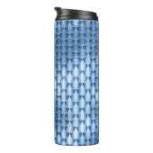 Marine Blauw en Zilver Glitter Zeemeermin Schaal P Thermosbeker (Geroteerd rechts)