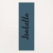 Marine blauw en zwart moderne schone look yogamat (Voorkant)