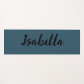 Marine blauw en zwart moderne schone look yogamat (Voorkant (horizontaal))