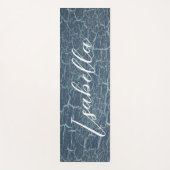 Marine blauw en zwart moderne schone look yogamat (Voorkant)