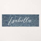 Marine blauw en zwart moderne schone look yogamat (Voorkant (horizontaal))