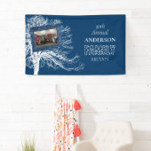 Marine Blauw Familie Foto Reunion Spandoek (Insitu)