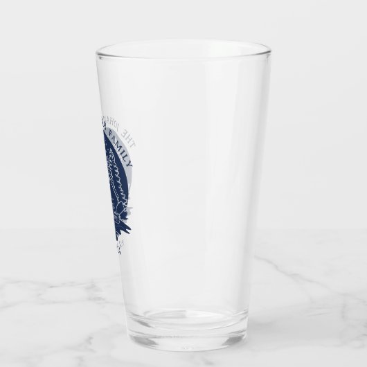 Marine Blauw Familie Lake House nautische anker ri Glas (Links)